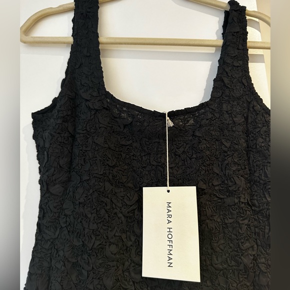 Mara Hoffman Laura Black Popcorn Mini Dress (size M) NWT - Picture 2 of 6